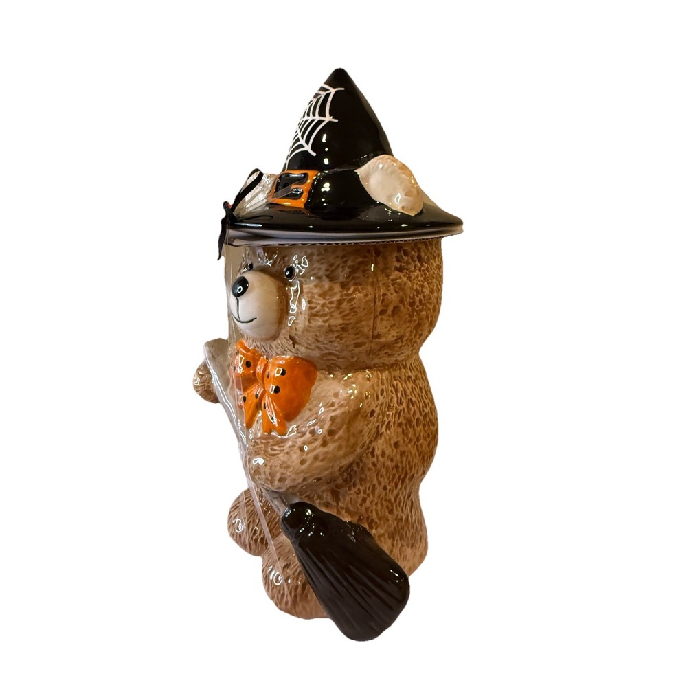 TIKTOK VIRAL HALLOWEEN CREEPY CRITTERS WITCH BEAR COOKIE JAR - Picture 3 of 5